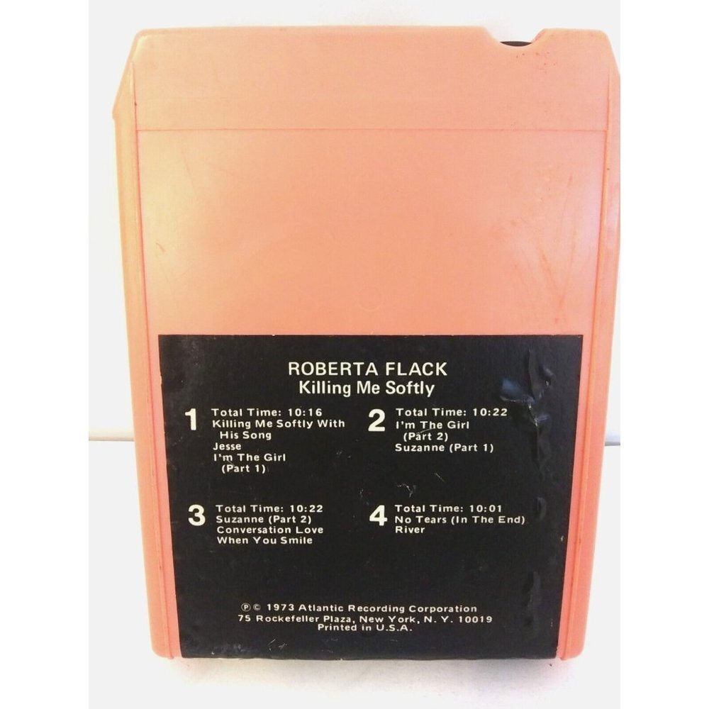 8 Track Tape Roberta Flack Killing Me Softly Atlantic Records No Front Cover